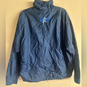 Vintage Kokanee, Blue Windbreaker Rain Jacket, size M, pockets